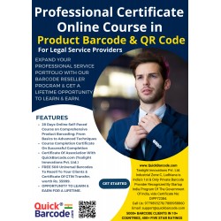 28 Days Professional Online Certificate Course In Product Barcoding (Advanced) For Working Professionals/Legal Service Providers