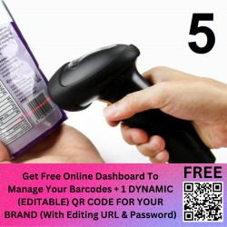 5 Retail Barcodes (13- Digit, 100% Unique Series, Check Digit Verified) For Billing In Shop/Mall/Modern Retail For 5 Products