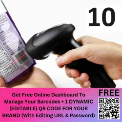 10 Barcodes (EAN-13, Unique Series, Double Check Digit Verified) For Retail Selling/Billing In Shop/Mall/Modern Retail For 10 Pr