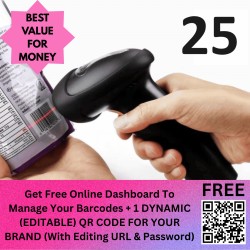 25 Barcodes (EAN-13, Unique Series, Double Check Digit Verified) For Retail Selling/Billing In Shop/Mall/Modern Retail