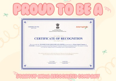 Recognized Startup By Department For Promotion Of Industry & Internal Trade, Ministry Of Commerce & 